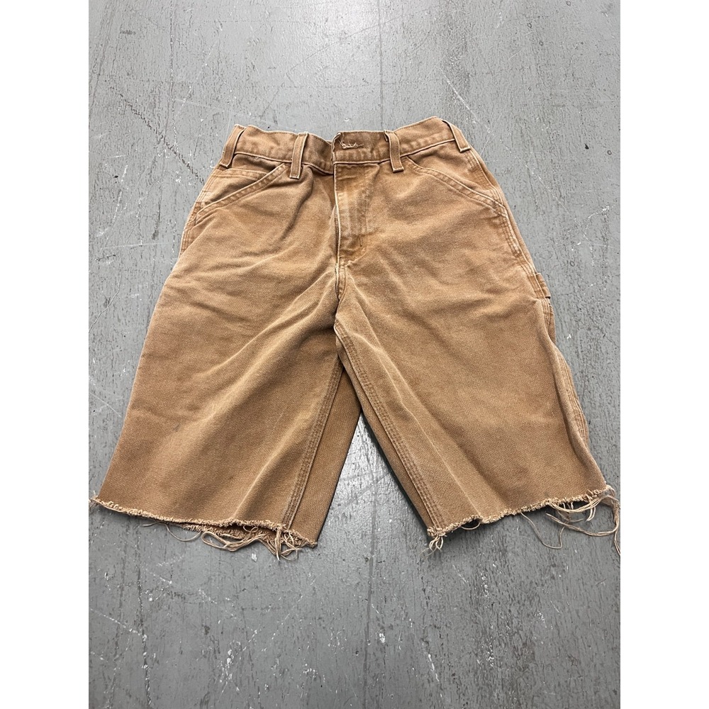 Carhartt‎ Carpenter Shorts Womens 12 Brown Dungaree Fit Utility Rugged Workwear